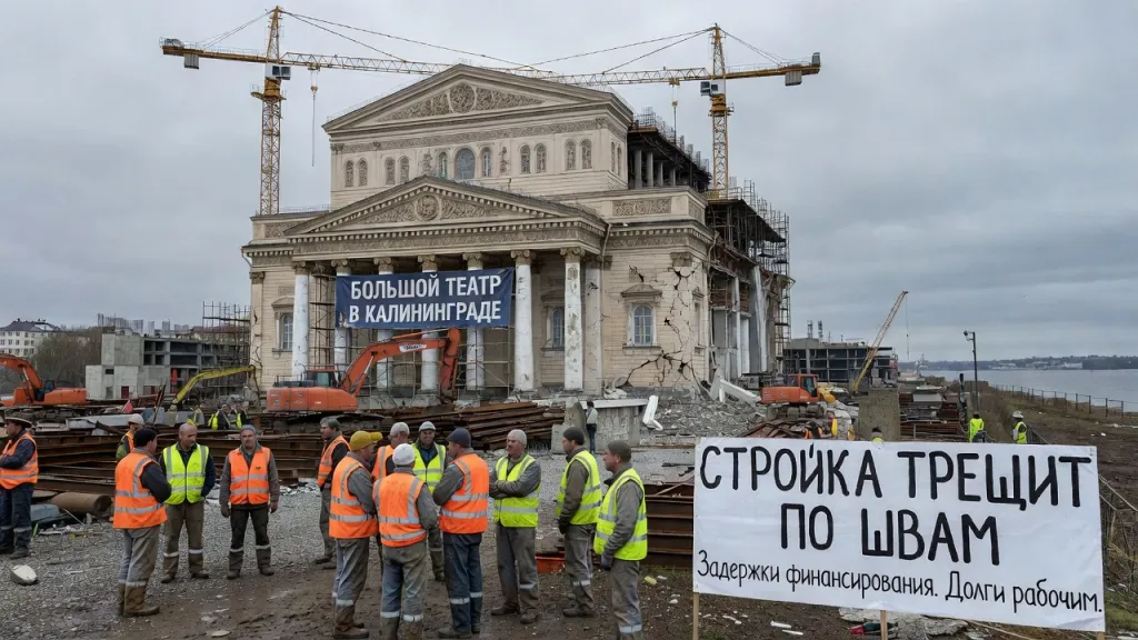 Большой театр в Калининграде под угрозой. Стройка трещит по швам